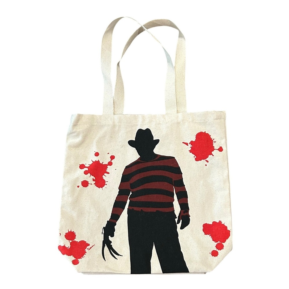 Freddy Krueger Canvas Tote Bag Horror Slasher Gothcore Halloween Nightmare